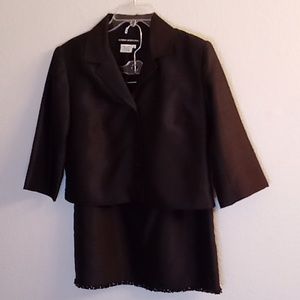 VINTAGE DONNA MORGAN  Wedding Sz 6 Black Color Silver-Black Beads & Sequins B28